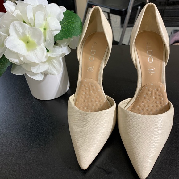 aldo cream heels